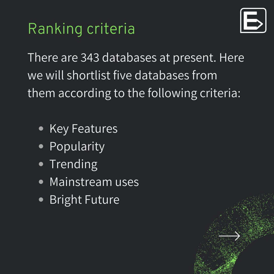 ever_blogs's tweet image. Top 5 Databases in 2022.
Follow Ever Blogs for more insightful tweets.
🖥️everblogs.com
#Database #databases #databasestorage #CodeNewbie #codinglife #code #programming #javascript #Python #businessboost #NodeJS #programmer #Code_Synechise #Coding #backend #API #Server