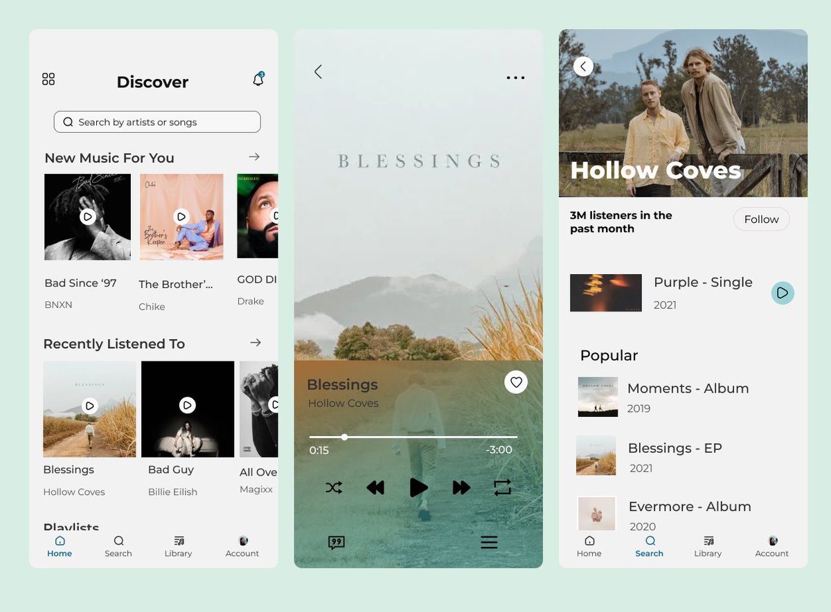 FeyiiSoFine's tweet photo. Hi guys 🙋🏽‍♀️

I recently made a music app design. Let me know your thoughts in the comment section.

Kindly like and retweet too 😊 https://t.co/5k5lAhYukL
