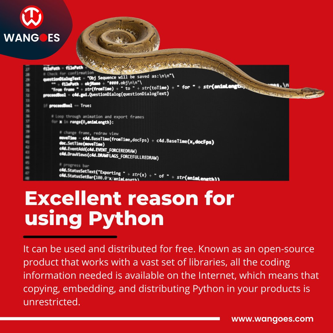 wangoes_tech's tweet photo. This makes it extremely useful in the digital systems world once it conceives flexibility in the marketplace and allows companies to interact with many industry sectors.
#wangoestechnologies #softwaredevelopment #pyhton #pyhtonprogramming #programming #developer #development https://t.co/DJgFcl0zJy