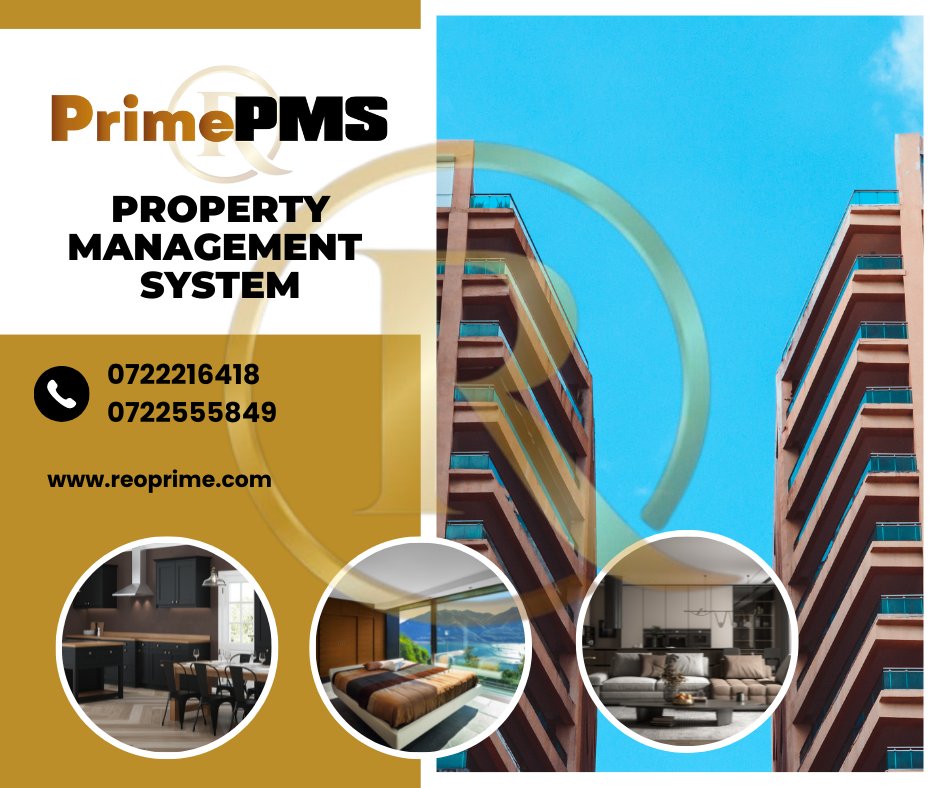 ReoprimeLtd's tweet photo. PrimePMS is a property Management System that allows you manage your property. Talk to us today for a free quote & Demo.
#butruto #cabinet #naivasha #tiktokdown #kiamburoad #rubis #carmago #raila https://t.co/KW5msOmYdn