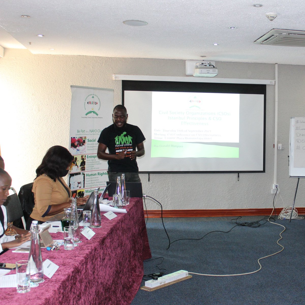 NAYOZimbabwe's tweet photo. CSOs are widely recognized as 'distinct and independent' 'development actors', working for 'development outcomes for poor and marginalized peoples', &amp; 'as catalysts for social change' notes @KueMun @CSOPartnership_ #IstanbulPrinciples @DevCooperation @PRFTZim @weleadteam https://t.co/kIDPRXVDbJ