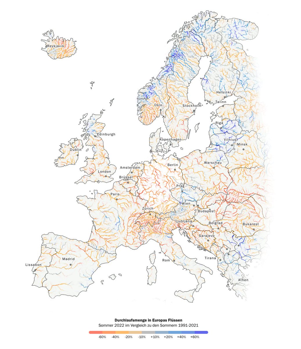 Hendrik Lehmann hendriklehmann.bsky.social (@plateauton) on Twitter photo 32 Flusspegel in Deutschland sanken alleine in den 30 Tagen bis zum 8.9.22 auf Rekordtief. Der Trend gilt für fast ganz Europa diesen Sommer – AUßER dort, wo Pegel überdurchschnittlich steigen wegen schmelzenden Gletschern 😥 #Klimakrise #ddj <a href="/Tagesspiegel/">Tagesspiegel</a> interaktiv.tagesspiegel.de/lab/pegelstaen… 32 Flusspegel in Deutschland sanken alleine in den 30 Tagen bis zum 8.9.22 auf Rekordtief. Der Trend gilt für fast ganz Europa diesen Sommer – AUßER dort, wo Pegel überdurchschnittlich steigen wegen schmelzenden Gletschern 😥 #Klimakrise #ddj <a href="/Tagesspiegel/">Tagesspiegel</a> interaktiv.tagesspiegel.de/lab/pegelstaen…