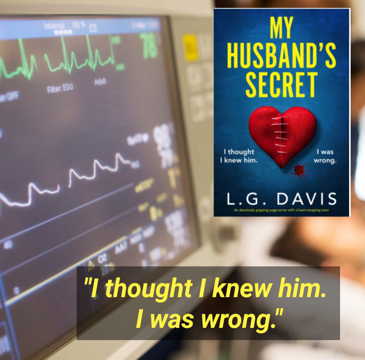 Once I started reading My Husband's Secret by L.G. Davis I could not put it down. Kudos to Davis for writing this fantastic story. The suspense and unexpected plot twists totally captured my attention. I was eager to see what was going to happen. 
#MyHusbandsSecret