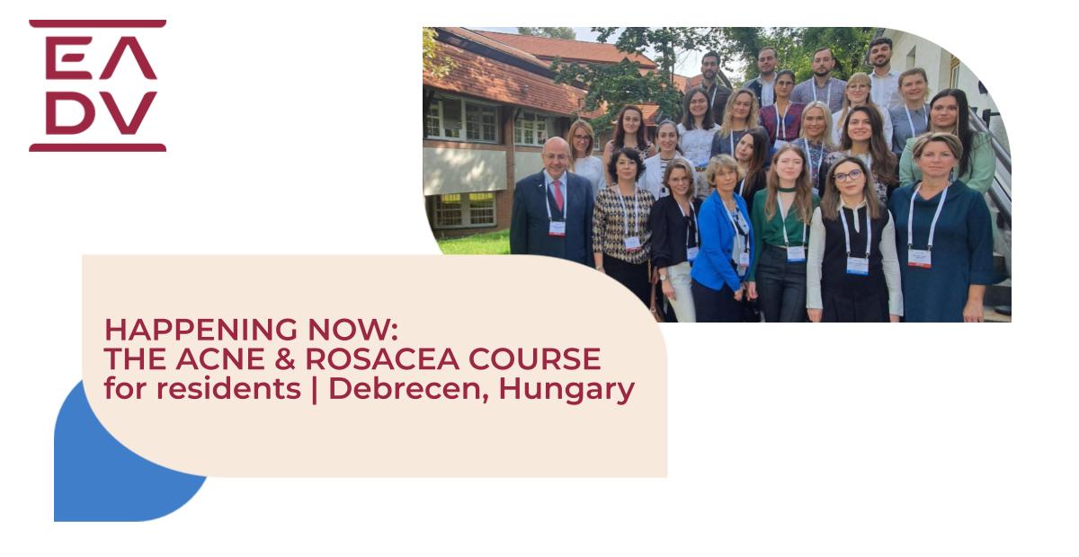 An intimate group of residents met in #Hungary this week for a course on #Acne and #Rosacea chaired by Prof. Daniel Torocsik and Prof. Eva Remenyik. You can learn more about #EADV courses on: eadv.org/education