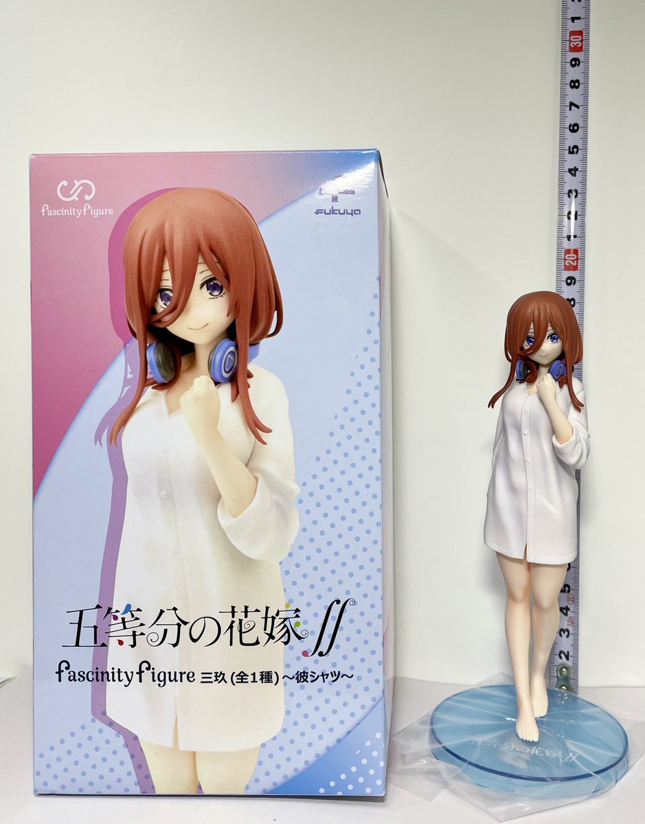 JIB_1919's tweet photo. #JIB+koです♪
9月16日登場
「#五等分の花嫁 #fascinity #figure #中野三玖」#彼シャツ 〜
#ゴトン して来ました✨のでので、
#参考 に
#開封式&#サイズ+#重心♪
#箱 の中を見ると #個体差 はありそうですが、やや #表面重心 で #バランス はやや上側かな⁇
顔は少し残念な気がしますが良き✨ https://t.co/Ho5oLDBmeV