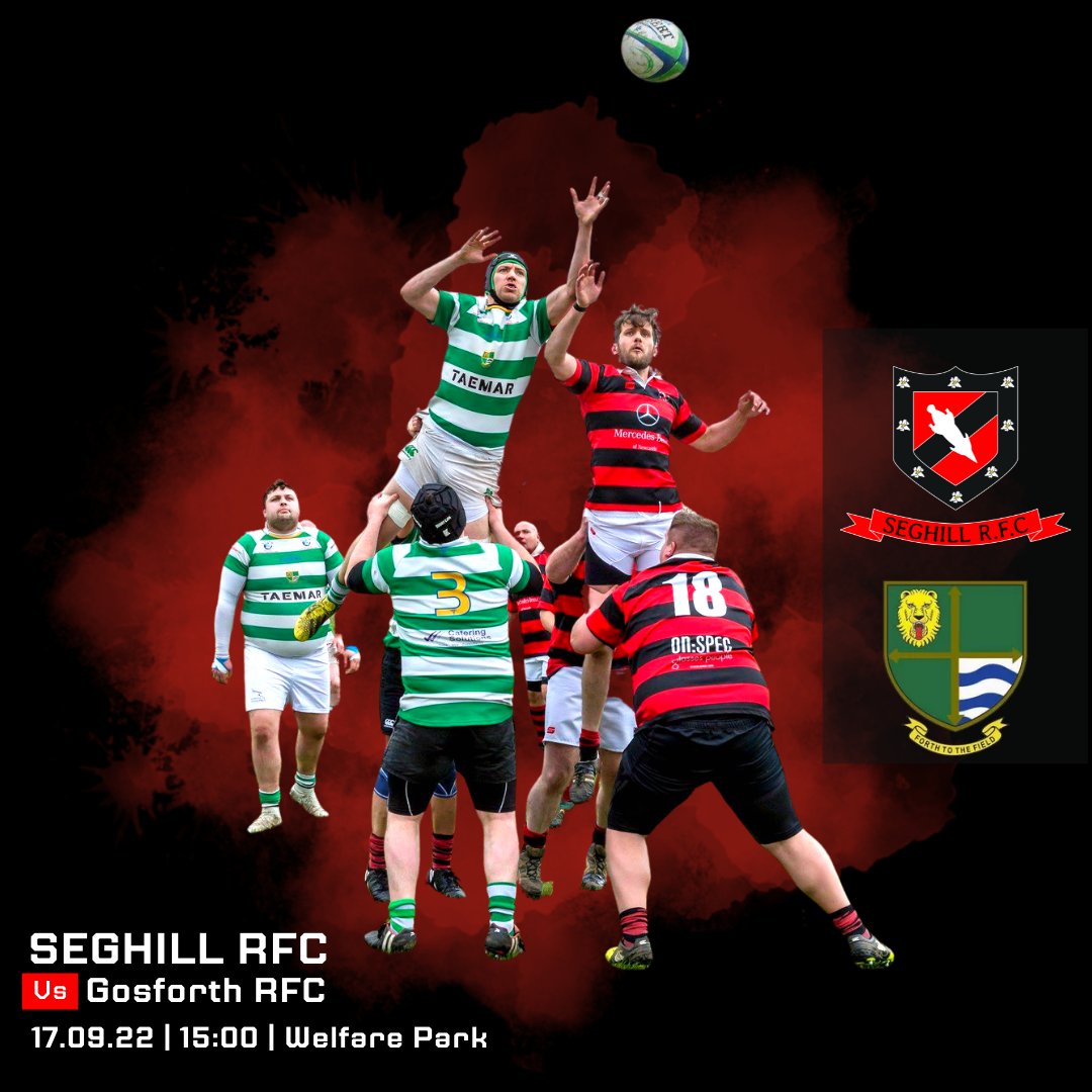 Tomorrow can't come soon enough...  Seghill kick off the new season by welcoming Gosforth RFC to Welfare Park in a 3pm kick-off. 

Come along and cheer the lads on. 

Clubhouse Bar open from 3pm, non-members welcome, live sport on the TVs

#UpTheHill #Seghill #NorthumberlandRugby