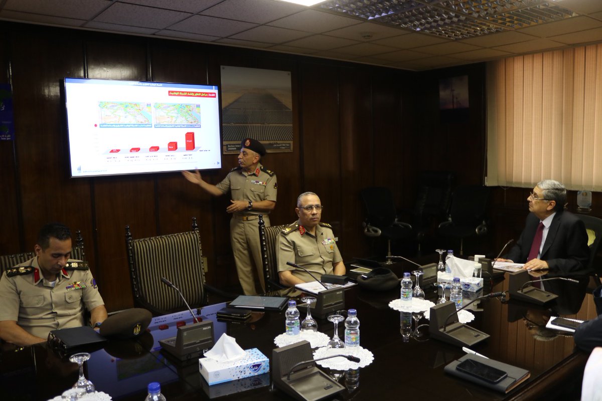 EgyArmySpox's tweet photo. #المتحدث_العسكرى : وزير الكهرباء والطاقة المتجددة ومدير إدارة الإشارة بالقوات المسلحة يبحثان سبل الإستفادة من الشبكة الوطنية الموحدة للطوارئ والسلامة العامة ... https://t.co/FRvKHLQ16x