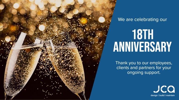 jcaengineering's tweet photo. JCA is celebrating its 18th #anniversary! We're incredibly proud of what we have achieved over the last 18 years and would like to take a moment to thank our employees, clients and supply partners for the continuous support they have shown us. https://t.co/NLBmLW1z0z https://t.co/QxSFs8wiTN