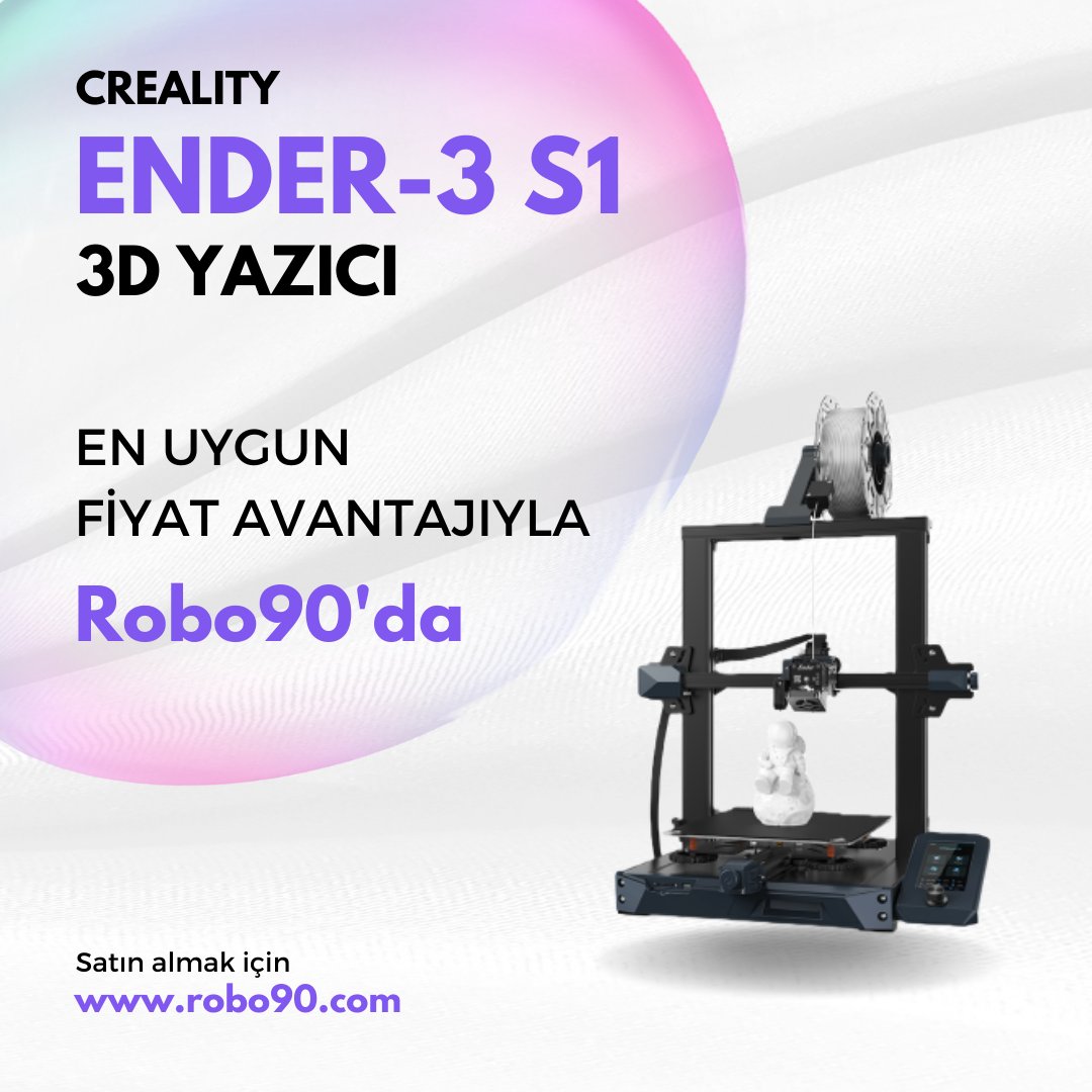 Creality Ender-3 S1 3D yazıcı en uygun fiyatıyla robo90.com'da ✨

🔗 robo90.com/creality-ender…

#creality #ender3s1