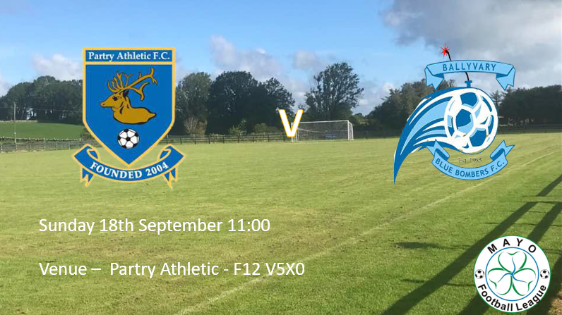PartryAthletic's tweet photo. This weekend is the last game of the league and we have a home game against Ballyvary Blue Bombers
 
Hope to see ye there #MFL22 🔵⚪️ https://t.co/RR1TbtaO1F