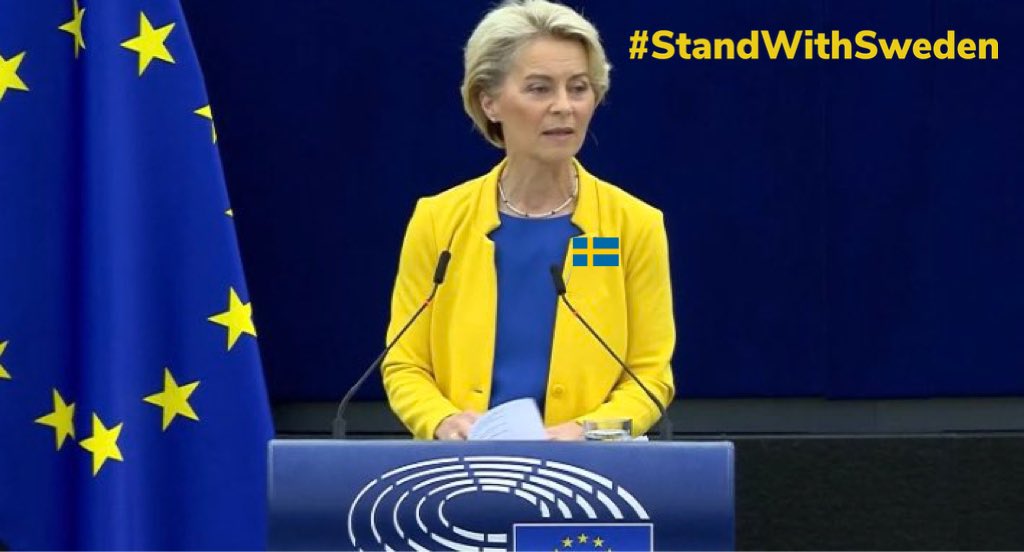 MilfGuard01's tweet photo. #VonDerLeyen gratuliert Schweden zum längst überfälligen rechtsruck. #StandWithSweden https://t.co/o6E3cmDvfz