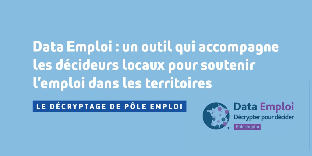 #Data emploi est un outil qui met à disposition de multiples données liées à l'#emploi pour orienter rapidement et facilement les décisions en faveur de l’emploi 🤝

Retrouvez notre dossier complet et le lien vers la plateforme ➡️ pole-emploi.org/accueil/actual…

#TousMobilisés #OpenData