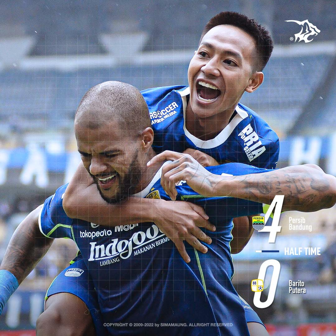simamaung's tweet image. HT Brace Ciro menandai keunggulan Persib atas Barito di babak pertama. #PRSBvBP #MaungDay