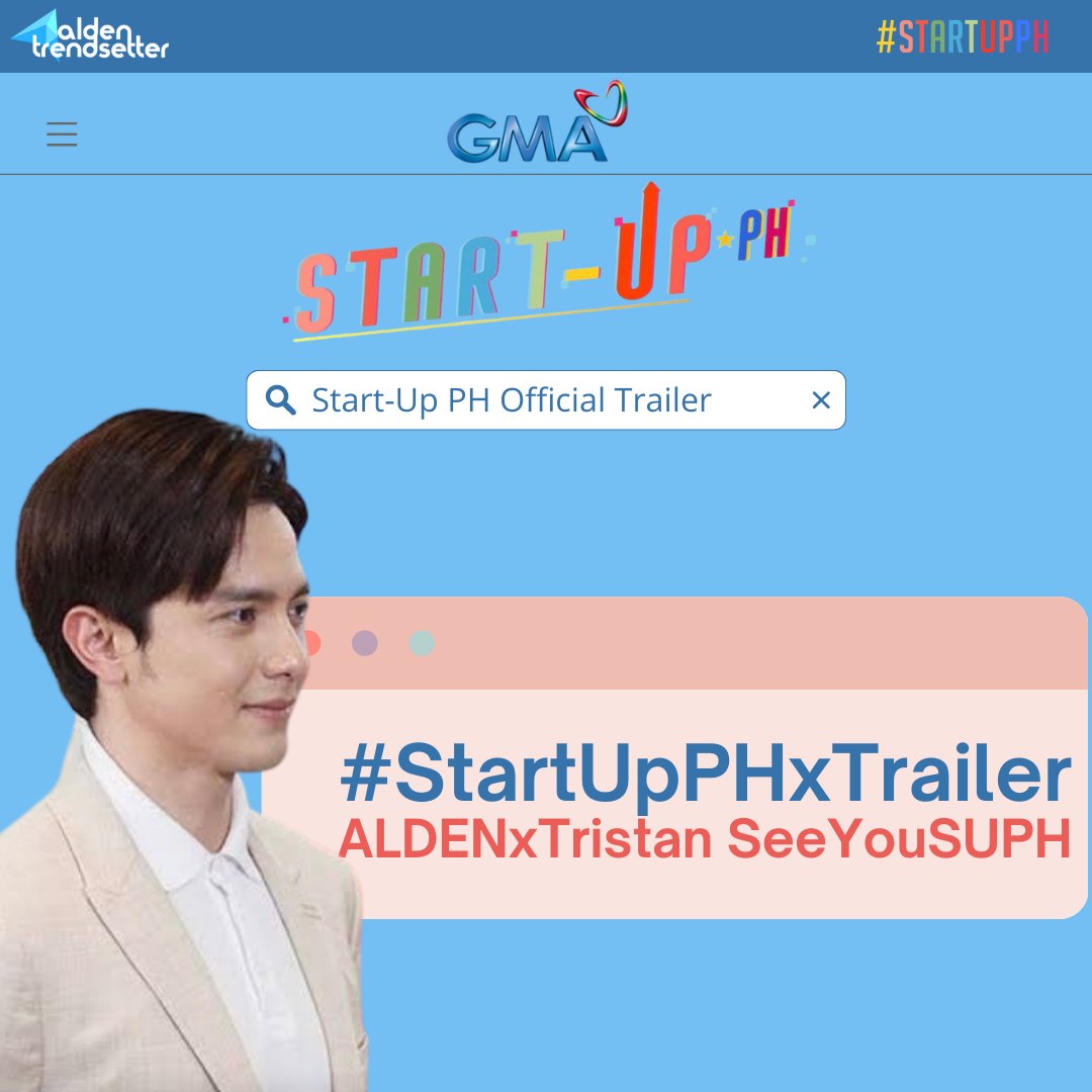 AldenTrendsOFC's tweet photo. THIS IS IT!

Something we've all been waiting for!

Watch out for Start-Up PH's OFFICIAL TRAILER later at 8PM!

Let's all WATCH TOGETHER on GMA Network official social media accounts!

@aldenrichards02 
#StartUpPHxTrailer
#ALDENRichards 
ALDENxTristan SeeYouSUPH https://t.co/eCITjiwouU