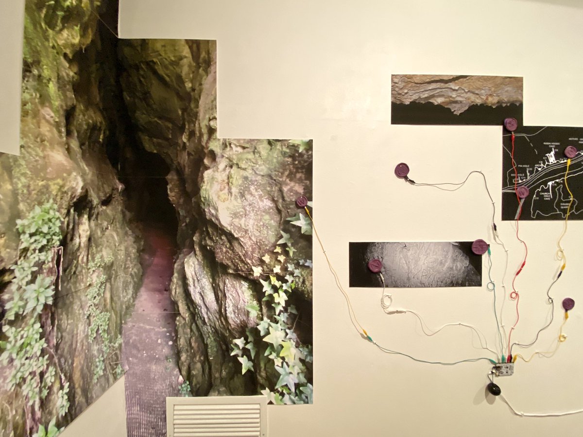 ACoraPerson's tweet image. It was a long day, but really pleased to see @thisgirlcodesuk exhibition finally up @CreswellCrags & sharing the work of all involved over the last yr. Thanks to all who helped esp @AngharadKJ @PureAfroChick @32nddanceparty & Ellie Opens today 🧙♀️🦣👩💻#technomancy #proximitysensors