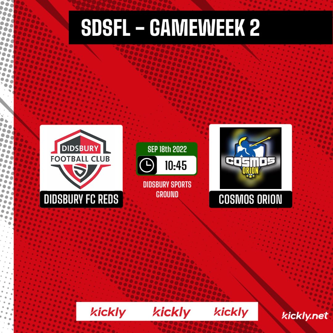 This weekend brings the return fixture of our season opener vs <a href="/OrionStockport/">Stockport Orion</a>. A walkover in the county cup left us short of a fixture so thanks to <a href="/SDSFL1957/">SDSFL</a> for sorting this one out. 🔴⚫️