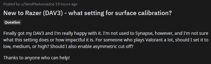 justnvc's tweet photo. Here's a good morning knowledge bomb on surface calibration and lift off distance re: your gaming mouse! #esports #dav3 #deathadder https://t.co/DMZ5mipRzK