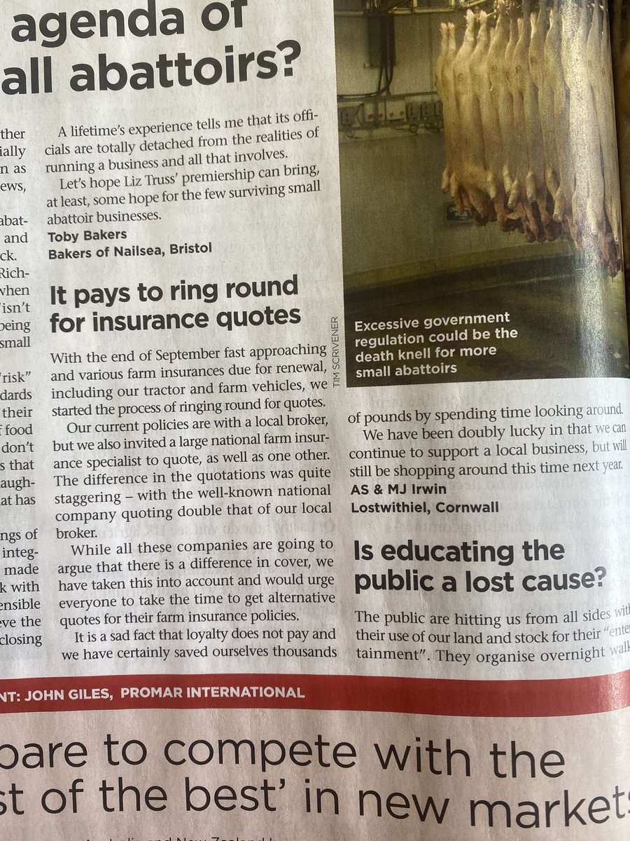 Interesting read in the Farmers Weekly this week ! Great to receive feedback from our happy clients, Give us a try when your policy is due ! #farminsurance #broker #commercialinsurance