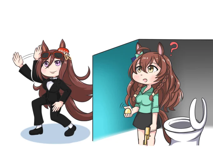 メジロブライト・シーキングザパール(1997世代)×ゴールデンアイ007(2000年) #ウマ娘の世代のゲームを描こう 