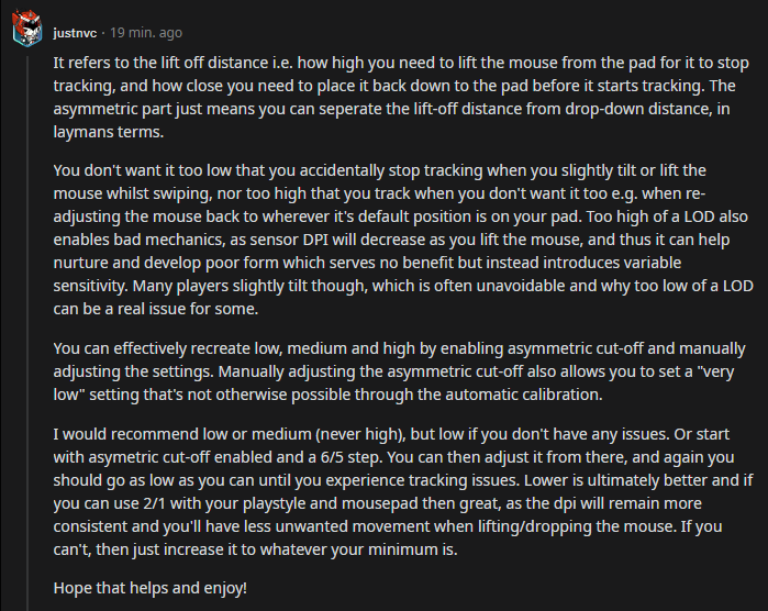 justnvc's tweet photo. Here's a good morning knowledge bomb on surface calibration and lift off distance re: your gaming mouse! #esports #dav3 #deathadder https://t.co/DMZ5mipRzK