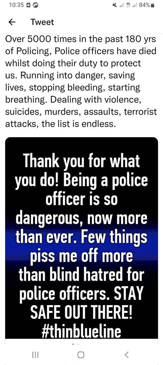 My ❤️ is with all at <a href="/metpoliceuk/">Metropolitan Police</a> <a href="/MetTaskforce/">Met Police Taskforce</a> <a href="/MetCC/">Met Contact Centre</a> Police officers do 1 of the most stressful, challenging, dangerous jobs on this planet. Dealing with the worst types of society, terrorists, burglars, rapists, gangs, murderers, list is endless. They need our 💙 &amp; support !