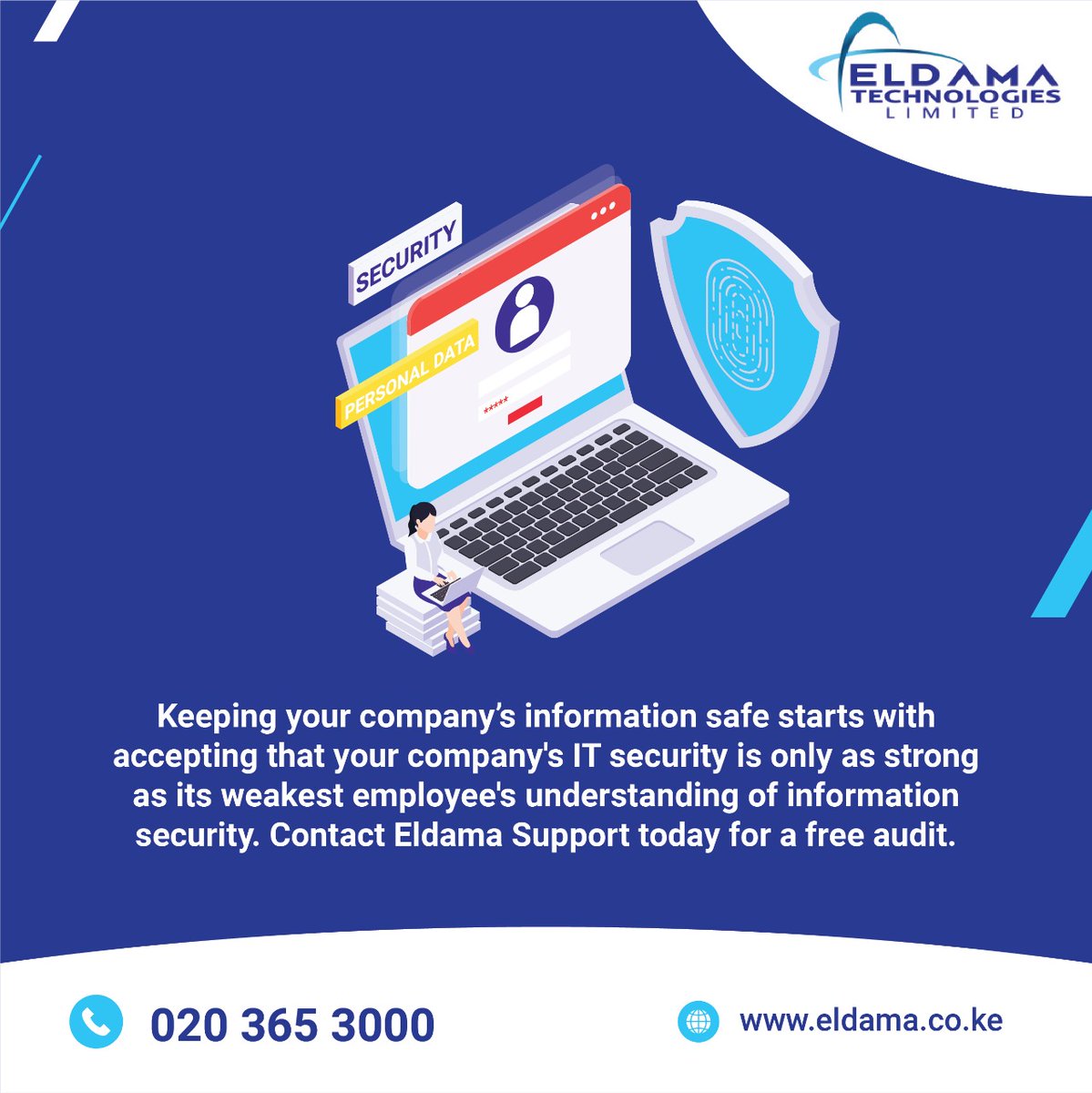 eldamatech's tweet photo. At Eldama, we are able to manage, maintain and support your hardware and software leaving you to focus on your own core business.

#ITSupport #EldamaTech #cybersecuritytips https://t.co/yfizU51YRq