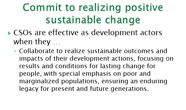 NAYOZimbabwe's tweet photo. Sustainable changes are key to our work as CSOs - we need to address our Exit strategies when closing off projects to ensure that impact is sustained post the intervention,notes a representative during the Conference @CSOPartnership_ #IstanbulPrinciples #IPs #CSOs @DevCooperation https://t.co/EbYc8OhZ8h