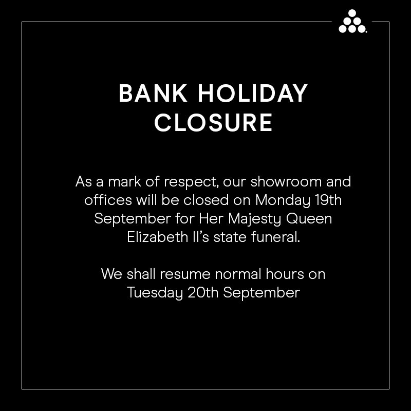 bonfirestoves's tweet photo. In honour and respect of our late Queen Elizabeth II, we will be closed on Monday 19th September. 

Normal hours will be resumed on Tuesday 20th September.

#ripyourmajesty #closed #bonfireclosed #queen #respect #bankholiday #elizabeth https://t.co/egG2TDDP4Y