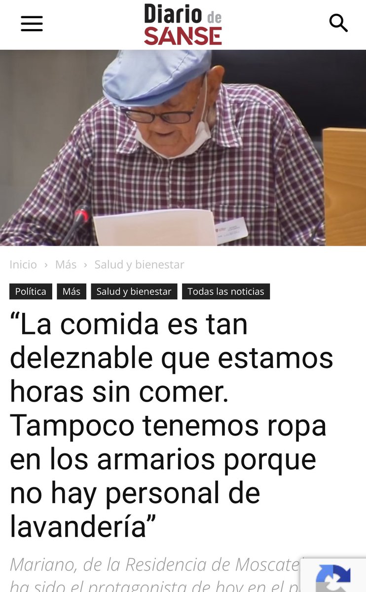 Las condiciones en las residencias madrileñas siguen siendo pésimas.
Desde Unidas Podemos hemos propuesto dos veces una ley de residencias que mejore sus condiciones.
Las derechas no han querido ni debatirlo.
Mariano, nosotras ni nos cansamos ni nos rendimos.
Os lo debemos todo.