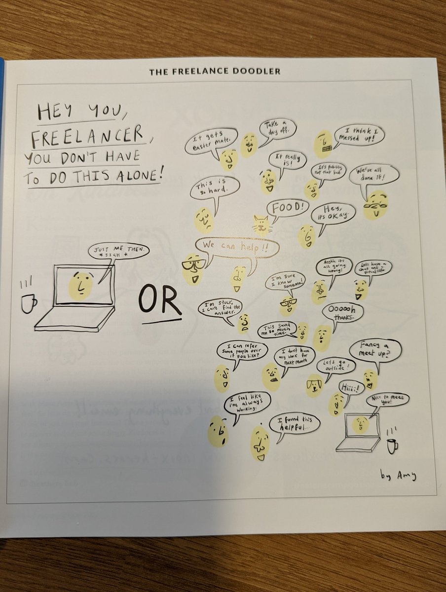 Just reading the latest issue of @FreelancerMagz on my coffee break and saw this great pic by @inkypix4u. Shout out to co-working with fellow @NWTN_UK members for saving my sanity and making me feel part of a community! Who's coming on 27th Sept to Oppidan Social?