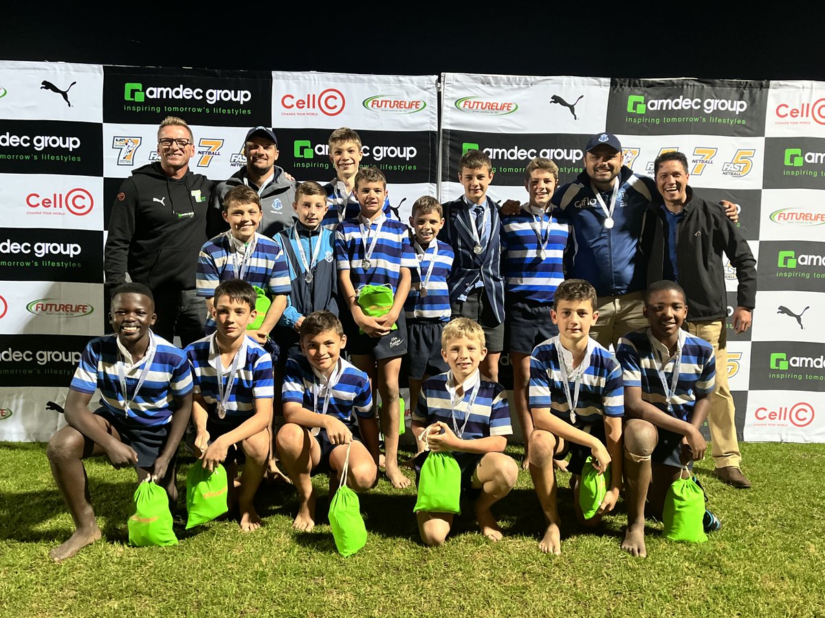 AmdecGroup's tweet photo. Well done to all who participated in the U12 rugby on day 1 of the @ms7sfestival! 🏉
U12 winners - Laerskool Paarl Gimnasium
U12 runners-up - Paarl Boys Primary 
Plate winner - Outeniqua Primary
Bowl winner - Durbanville Primary 
Come to Paarl Gim to support the U15 &amp; U17 teams! https://t.co/fmigR0UkaE