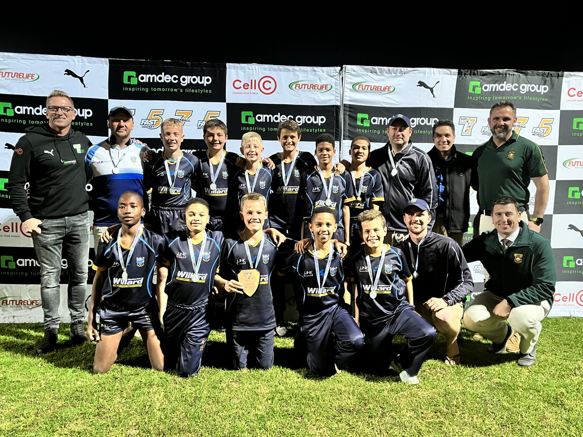 AmdecGroup's tweet photo. Well done to all who participated in the U12 rugby on day 1 of the @ms7sfestival! 🏉
U12 winners - Laerskool Paarl Gimnasium
U12 runners-up - Paarl Boys Primary 
Plate winner - Outeniqua Primary
Bowl winner - Durbanville Primary 
Come to Paarl Gim to support the U15 &amp; U17 teams! https://t.co/fmigR0UkaE