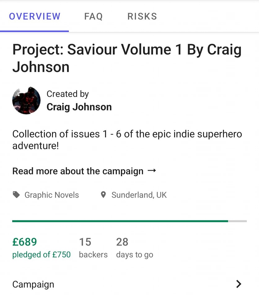 Project: Saviour Volume 1 Live on Kickstarter now! tweet media