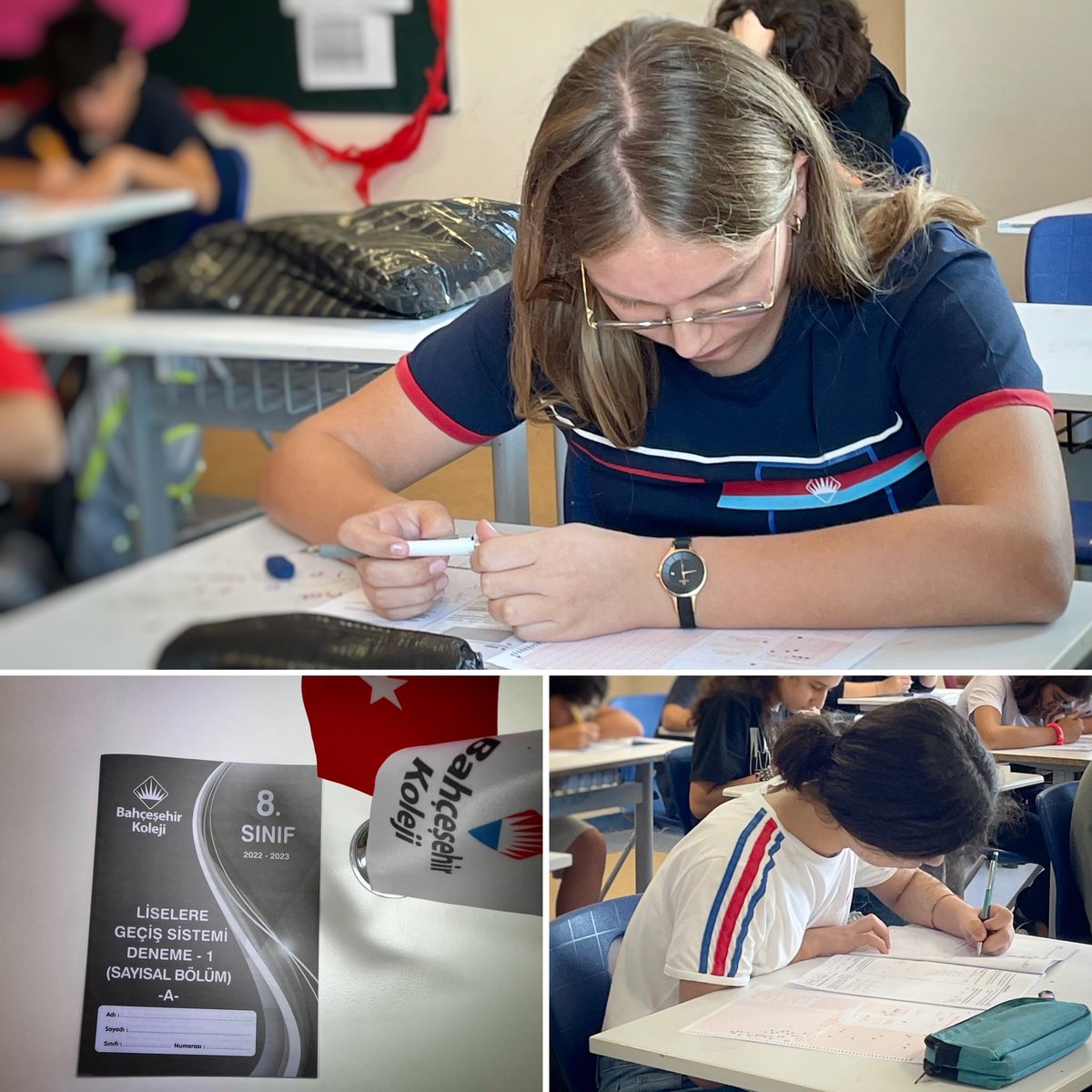 #Başarı için ölçme ve değerlendirme 📊  yadsınamaz bir öneme sahiptir ✅

8. Sınıf öğrencilerimize 🇹🇷 Türkiye genelinde eş zamanlı olarak yapılan #LGS1 denememizi gerçekleştirdik. 🧿