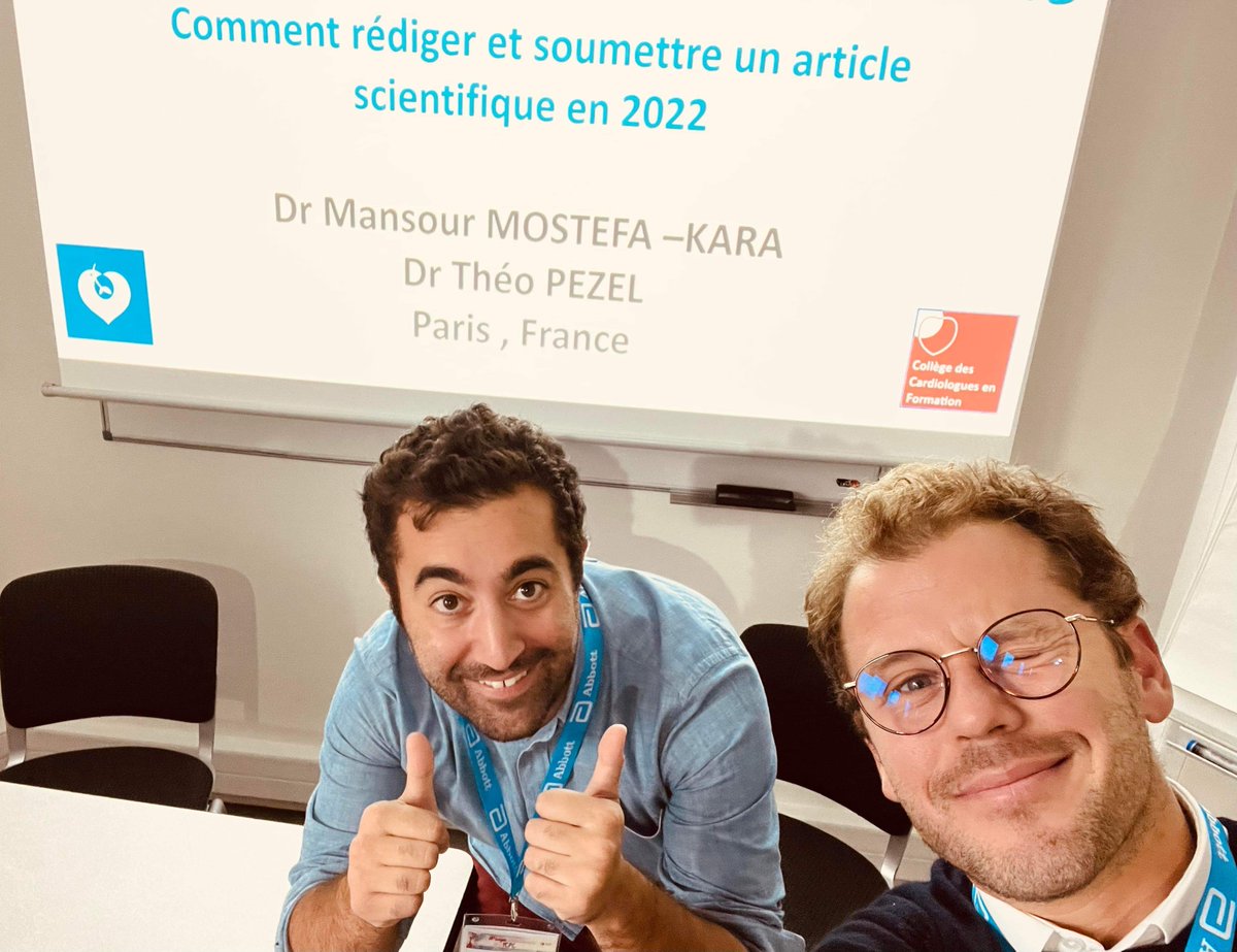 FCPC (@fcpc_france) on Twitter photo Congrès de la FCPC 🥳 - Journée Ateliers
Super séance conjointe avec le Collège des Cardiologues en Formation (<a href="/CCF_cardio/">CCF</a>) dédiée aux jeunes cardio :
"Comment rédiger et soumettre un article scientifique en 2022"
Merci à <a href="/PezelT/">Théo Pezel</a> et <a href="/mansourkara/">Mansour Kara</a> 🙏🏻 Congrès de la FCPC 🥳 - Journée Ateliers
Super séance conjointe avec le Collège des Cardiologues en Formation (<a href="/CCF_cardio/">CCF</a>) dédiée aux jeunes cardio :
"Comment rédiger et soumettre un article scientifique en 2022"
Merci à <a href="/PezelT/">Théo Pezel</a> et <a href="/mansourkara/">Mansour Kara</a> 🙏🏻