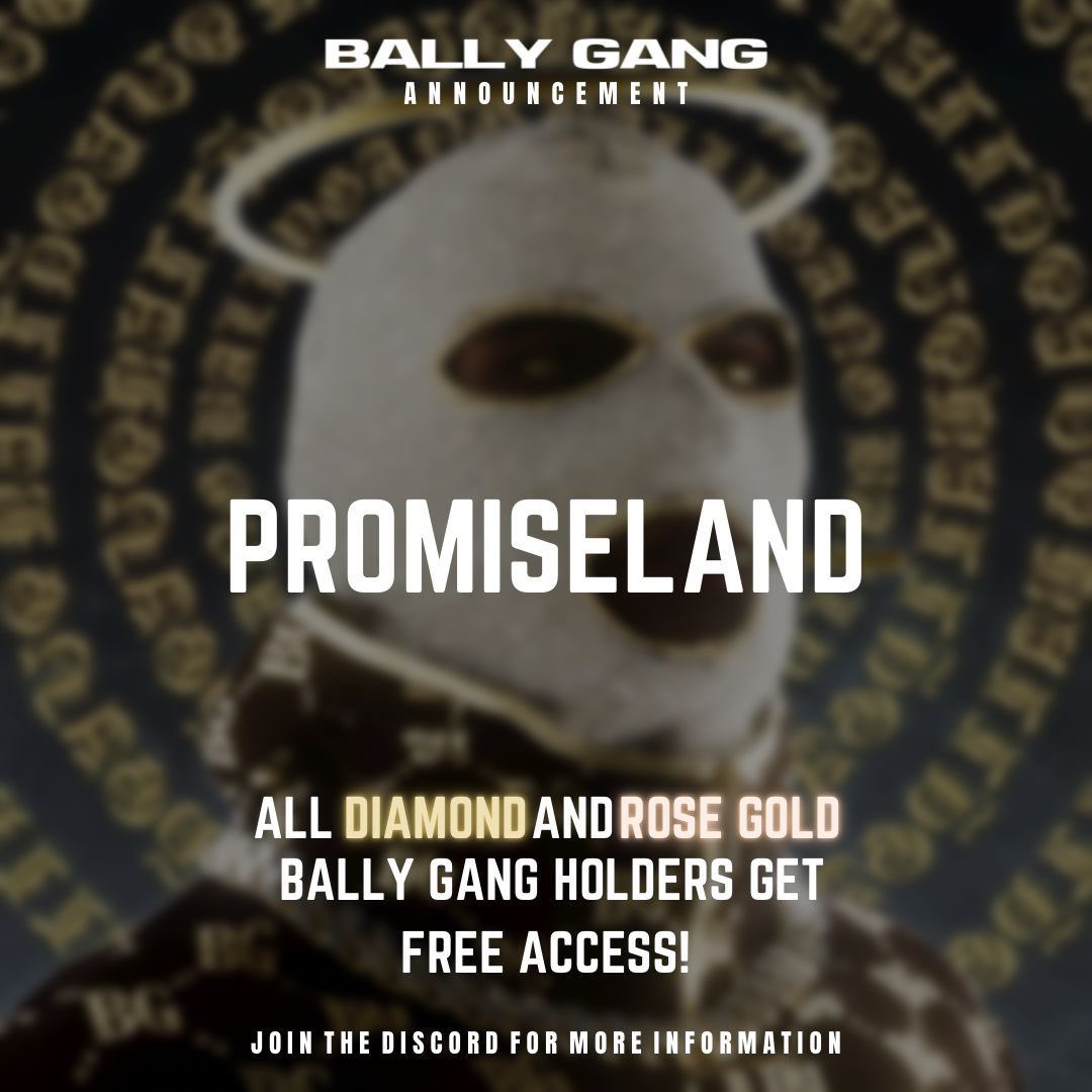 ballygangnft's tweet photo. PROMISELAND TICKETS HAVE BEEN SENT OUT TO DIAMOND AND ROSE GOLD HOLDERS !!!🔥🔥🔥

Please check spam/junk mail if you cannot find the tickets.

SEE YALL THERE 🥷🏽 

#NFTCommunity #DIAMONDHOLDERS #ETH https://t.co/vuKhA7i68L