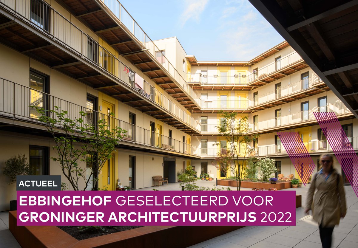 Woongemeenschap Ebbingehof is genomineerd voor de Groninger Architectuurprijs 2022. Kleinschalig en duurzaam wonen voor gelijkgestemde vijftigplussers, in het hart van onze gebiedsontwikkeling Ebbingekwartier.  Stemmen kan tot 23 september 👇🏼
groningerarchitectuurmaand.nl/inzendingen/wo…