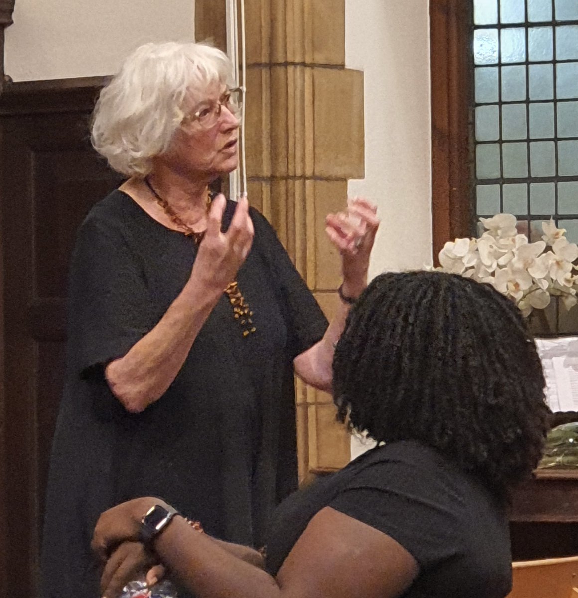 SachaPowell1's tweet photo. What a superb SW London #Froebelnetwork evening! Prof Tina Bruce inspired rich discussion - firsthand experience & #play. Lovely to connect with old friends & make new ones. Thanks to Helene @Outdoor_Owls for organising & Ian Bruce for photos. @FroebelTrust @ur_ecrc https://t.co/SgevY2YEyo