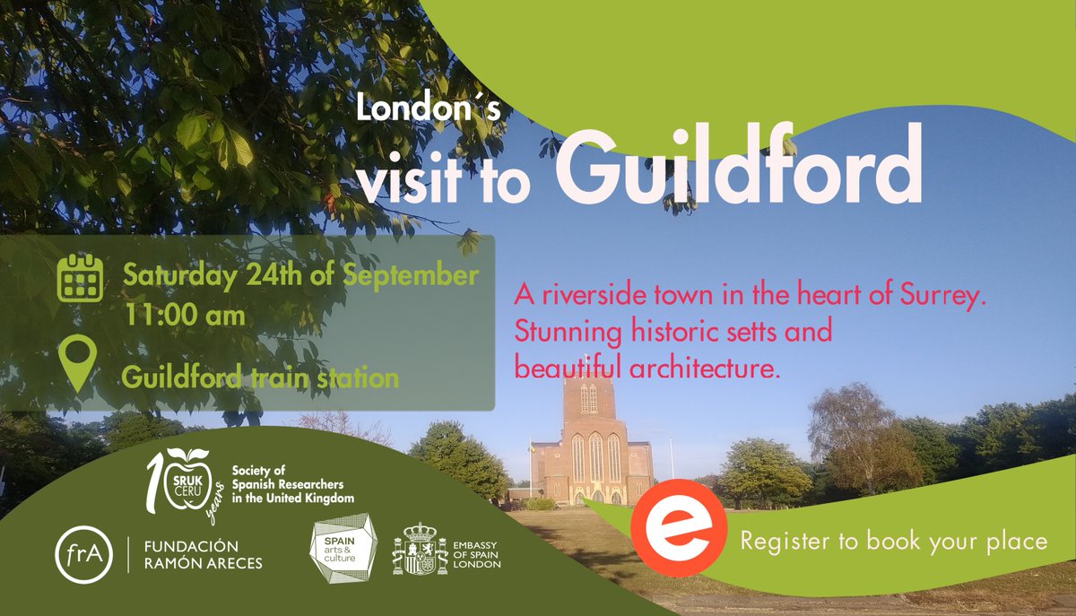 ComunidadCeru's tweet photo. Join us for a relaxing and cultural tour around Guildford! Once a Viking settlement, its medieval settings remain scattered all over the town. Learn more about England's history while you have a great time meeting like-minded people. More info https://t.co/UH9CKyFE64 https://t.co/Oi5rColTfT