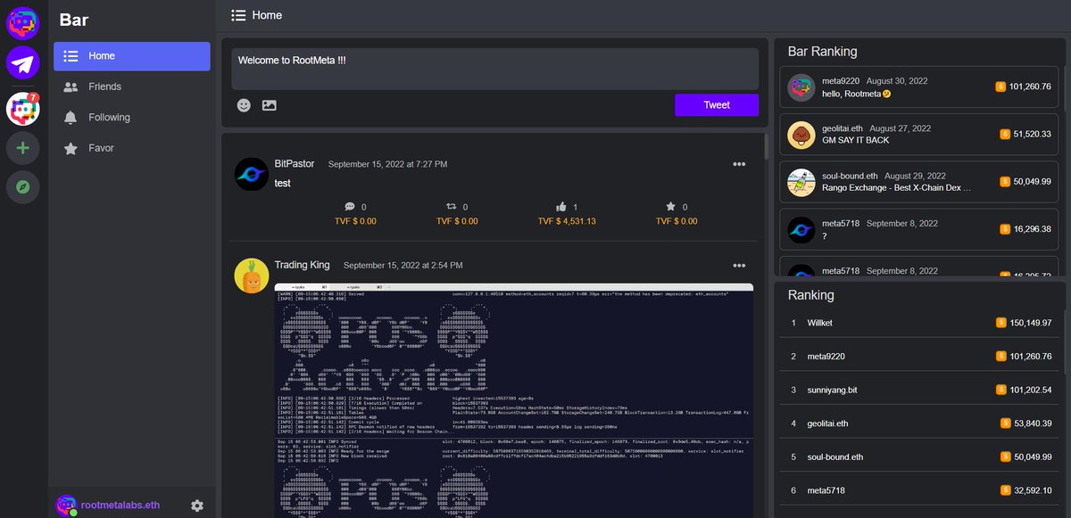 Rootmeta (@the_rootmeta) on Twitter photo ๐ข:All BAB holders can get RootMeta's NFT for free!
BAB holders <a href="/binance/">Binance</a> , please don't miss this unique Rootmeta NFT!!!
๐ช:@Quest3_xyz
๐
XP: 20 RP
WL: The Crooked Necks
NFT: The Crooked Necks x BAB
๐: app.quest3.xyz/quest/68500114โฆ
#NFTProjects #BAB #Binance #NFTGiveaway ๐ข:All BAB holders can get RootMeta's NFT for free!
BAB holders <a href="/binance/">Binance</a> , please don't miss this unique Rootmeta NFT!!!
๐ช:@Quest3_xyz
๐
XP: 20 RP
WL: The Crooked Necks
NFT: The Crooked Necks x BAB
๐: app.quest3.xyz/quest/68500114โฆ
#NFTProjects #BAB #Binance #NFTGiveaway