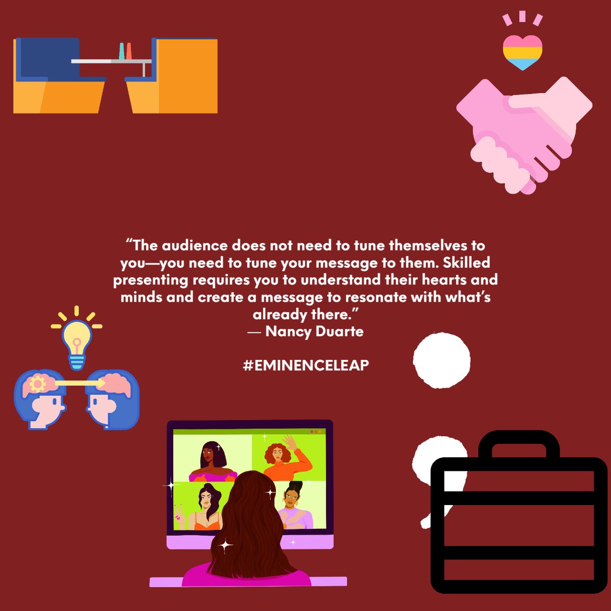 AsheshSuthar's tweet photo. #EminenceLeap
Presentation Skills

#presenting #nancyduarte #lifeskills #lifecoach #businesscoaching #employeeengagement #learninganddevelopment #traininganddevelopment #trainingneeds #learningmanagementsystem #skilled #heartandmind https://t.co/Qo3qUe91Du