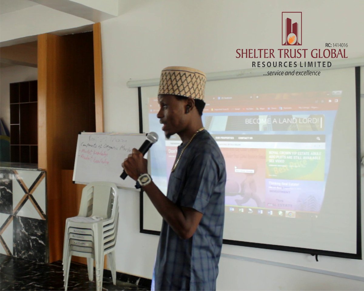 Seun_Ambassador's tweet photo. Last Saturday, I spent most of my day training the Realtors, Marketers & Staff of Shelter Trust Global Resources Limited. And I spent 7 hours with them.
/1 https://t.co/2Q0uilZtCW
