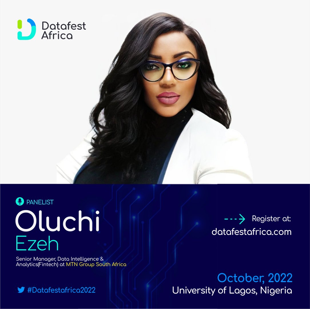 DataFestAfrica's tweet photo. Meet our Panelists:
@LuchiEzeh 
Oluchi is currently a  FinTech Analytics Leader at MTN Group, South Africa, a multi-award winner in Transformation, Innovation &amp; Analytics, a Microsoft Power Platform Trainer, and a #CitizenDeveloper with over 12 years of experience.

1/6 https://t.co/K680sN5iAM