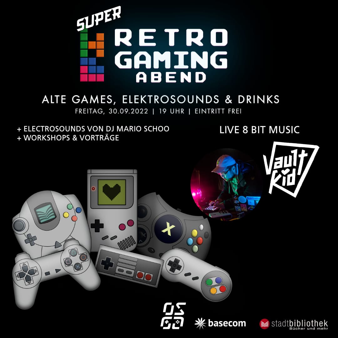 💾 Loading completed ... 🕹

🎮 Größer, Besser, Älter - unser Retro Gaming Abend ist wieder da ✅

⏩ DJ, Getränke &amp; Bügelperlen
⏩ Vorträge &amp; Workshops
⏩ Turnier mit Preisen
⏩ &amp; vor allem: viele alte Konsolen

Kommt vorbei 👇🏼
📅 30.09. ab 19 Uhr
📍  #Stadtbibliothek #Osnabrück
