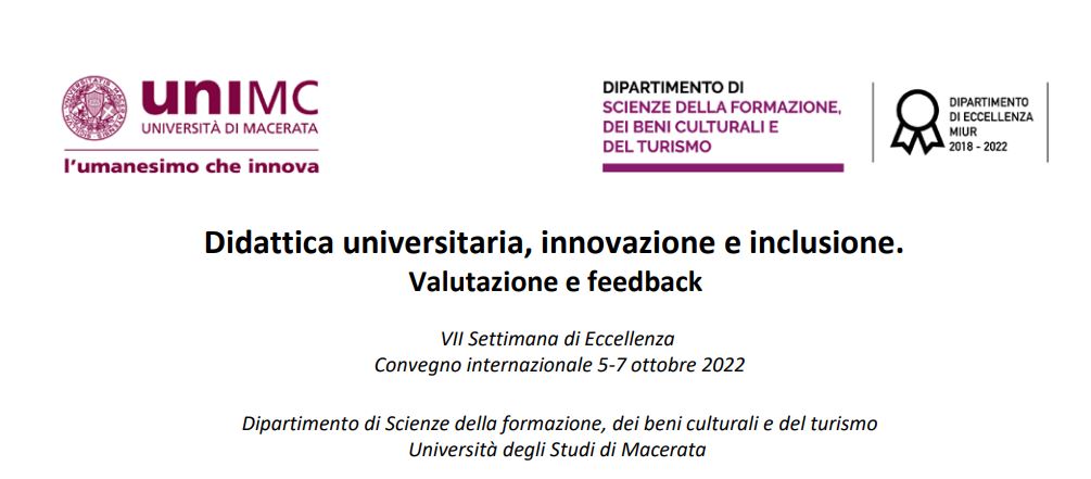 3i4u1's tweet photo. Dal 3 al 7 ottobre 2022 appuntamento con la VII #SettimanaDiEccellenza! “Didattica universitaria, innovazione e inclusione. Valutazione e feedback”. Per info e iscrizioni: https://t.co/85yYmsTaQQ #3i4u #unimc @UniMC https://t.co/4Ck5p7ka8V