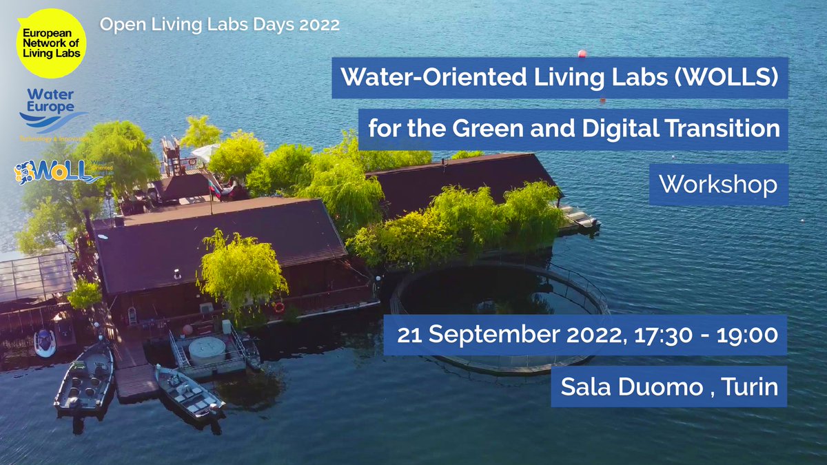 Water Europe (@h20eu) on Twitter photo ⏰Less than a week! The Water-Oriented Living Labs #WOLLs Workshop is around the corner. If you will be in Turin for the #OLLD22, make sure to join this ground-breaking session to get valuable insights💡
🗓Sep. 21, 17:30-19:00
🇮🇹 Sala Duomo, Turin
👁🗨 buff.ly/3S92xXb ⏰Less than a week! The Water-Oriented Living Labs #WOLLs Workshop is around the corner. If you will be in Turin for the #OLLD22, make sure to join this ground-breaking session to get valuable insights💡
🗓Sep. 21, 17:30-19:00
🇮🇹 Sala Duomo, Turin
👁🗨 buff.ly/3S92xXb