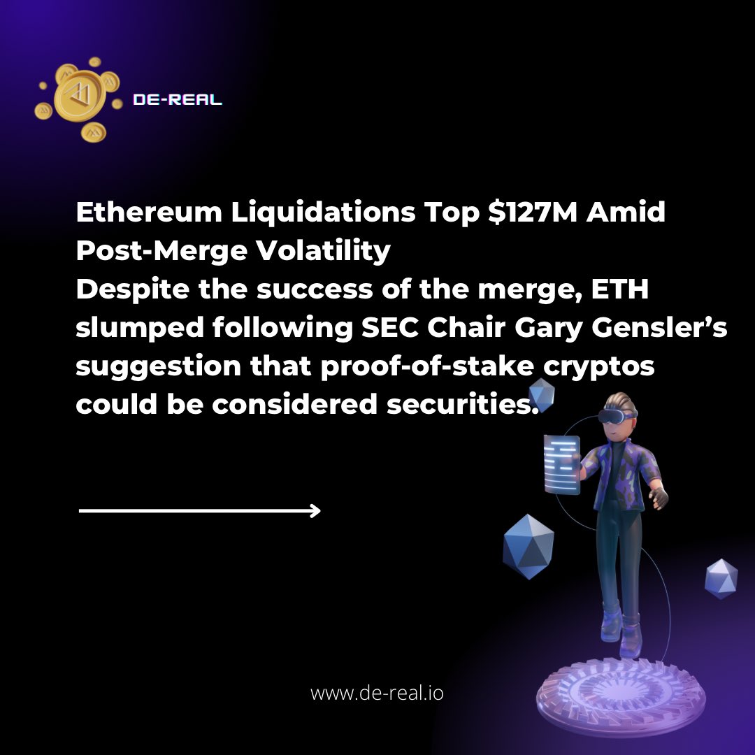 DeReal_drp's tweet photo. Update : Ethereum Liquidations Top $127M Amid Post-Merge Volatility🚀〽️
https://t.co/GraQaLXyGs

Community
https://t.co/bm4pnC7VhA
https://t.co/8asp6t6dyZ
.
For the latest News

✅ KYC Verified
✅ Audit passed
#dereal #BSC #NFT #NFTs #NFTProject #realestate #Ethereum https://t.co/AqnGXe30FH