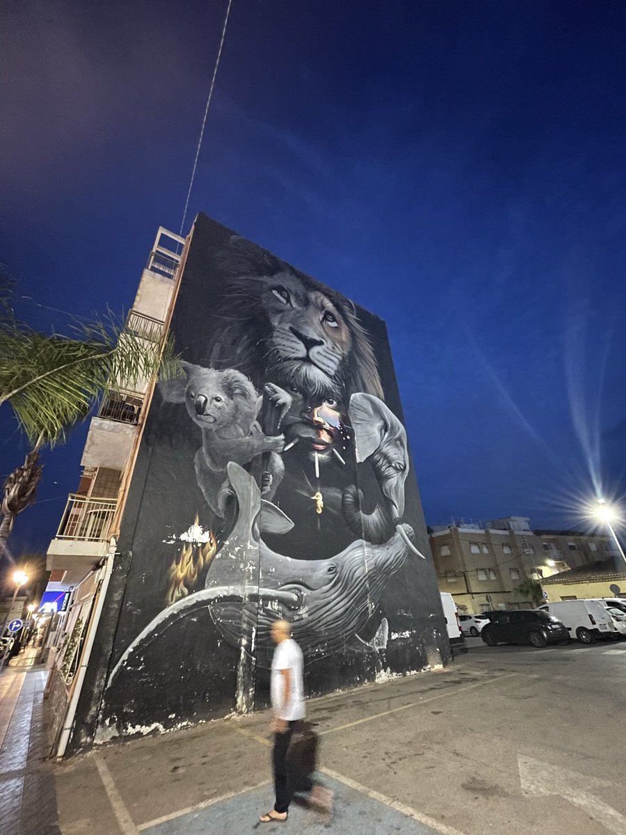 DolanSings's tweet photo. I’ve been in Spain, in a town called Los Alcazares. Theres awe-inspiring, tourist office supported, graffiti everywhere. This sort of thing would improve a lot of towns/cities wouldn’t it? #losalcazares #marmenor #graffitiart https://t.co/com6DyFqNE