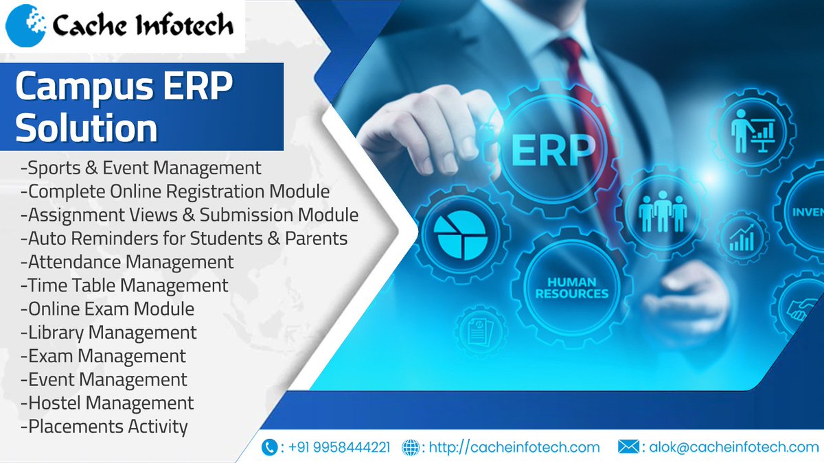 InfotechCache's tweet photo. Cache Infotech #Campus #ERP #Solution simplifies your #student #management system. Ascertaining pivotal campus operations and stakeholder management. Contact Now
#erpsoftware #erpsolution #campus #attendancemanagement #managementsoftware #cacheinfotech https://t.co/e4TAvFGP1I