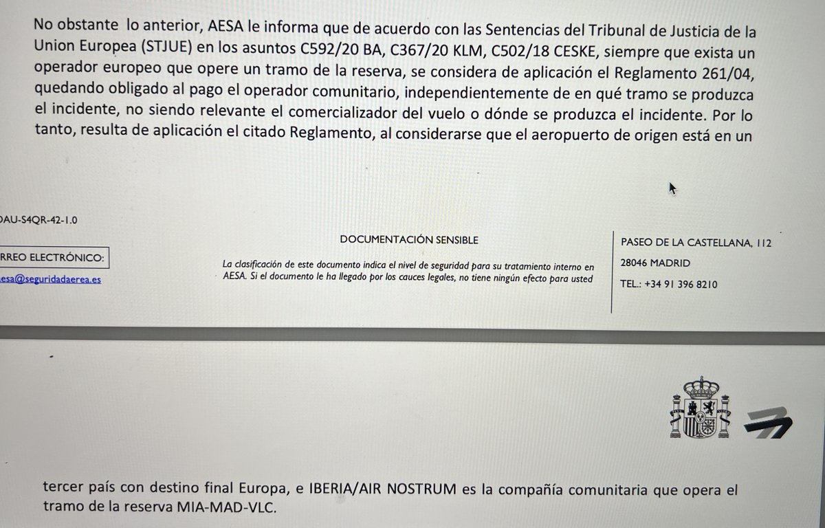 sulloreda's tweet photo. @Iberia @AnaPaulaOlvera4 @iberia es una compañía de vergüenza! Desde que me dejaron tirada en Nueva Orleans el pasado mayo sin servicio ni ayuda llevan meses intentando no pagar lo que me corresponde. Ahora la Agencia Estatal de Seguridad Aérea @AesaSpain me ha dado la razón y siguen sin pagar..... https://t.co/UNGcGNI2k0